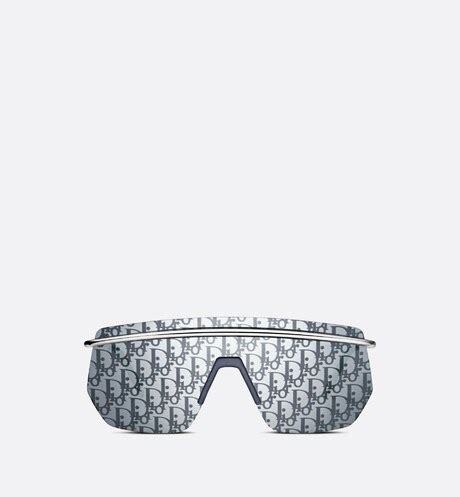 DiorMotion M1I Blue Mask Sunglasses with Silver Mirrored Dior 